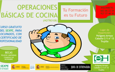 PLAZO MATRICULACIÓN AMPLIADO – Curso operaciones básicas de Cócina en Trujillo